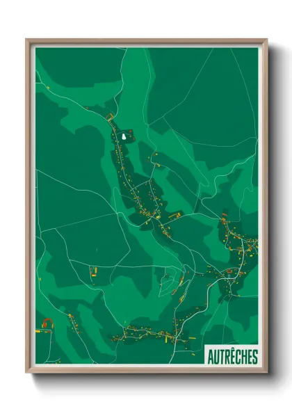 Une affiche de carte sur Autrêches