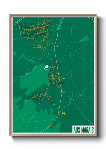 Une affiche de carte sur Aux Marais