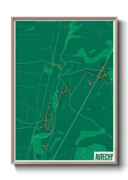 Une affiche de carte sur Avrechy