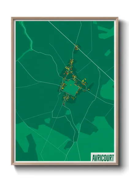 Une affiche de carte sur Avricourt