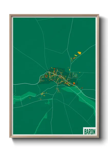 Une affiche de carte sur Baron