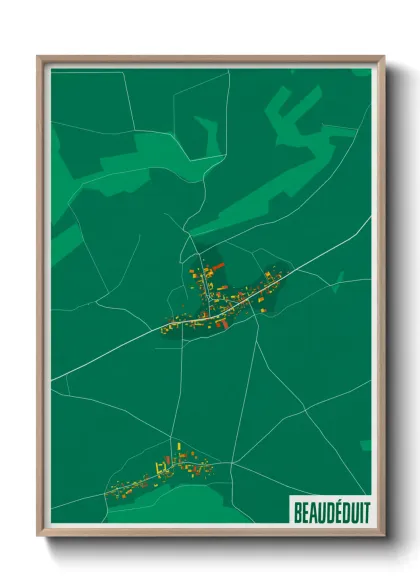 Une affiche de carte sur Beaudéduit