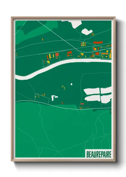 Une affiche de carte sur Beaurepaire