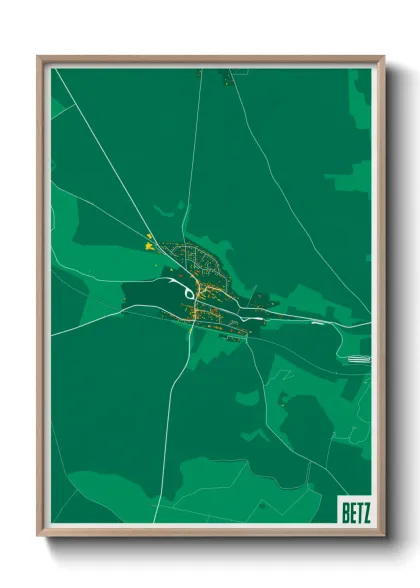 Une affiche de carte sur Betz