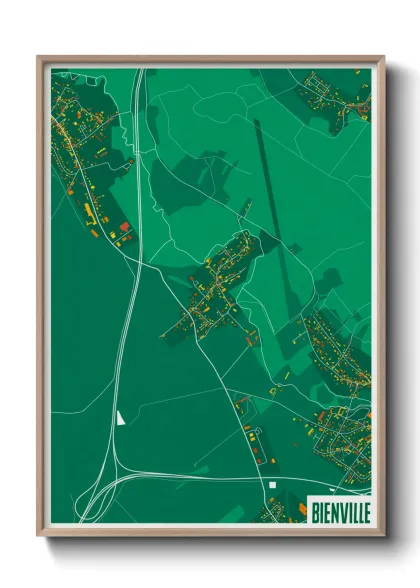 Une affiche de carte sur Bienville