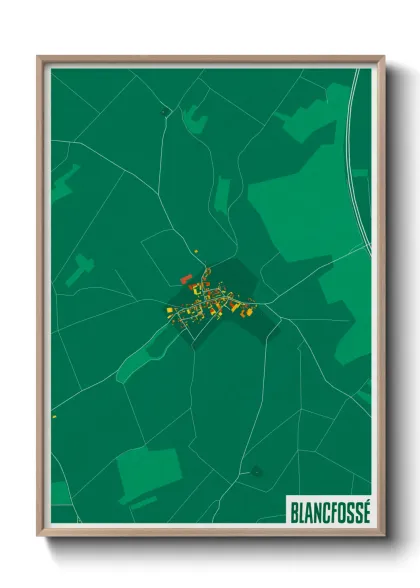 Une affiche de carte sur Blancfossé