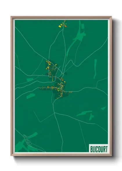 Une affiche de carte sur Blicourt