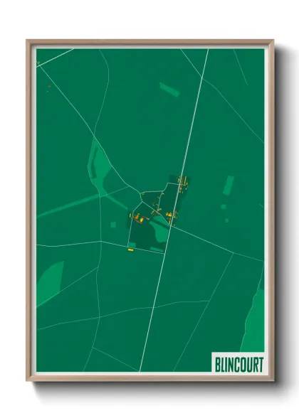 Une affiche de carte sur Blincourt