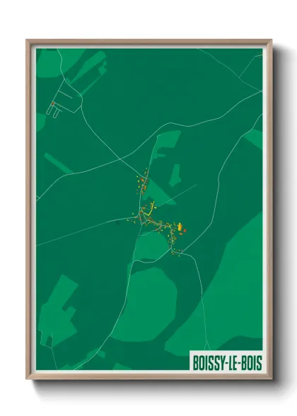 Une affiche de carte sur Boissy-le-Bois