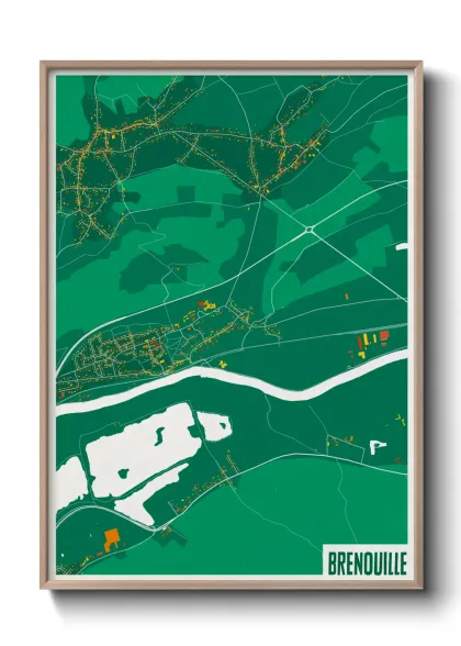 Une affiche de carte sur Brenouille