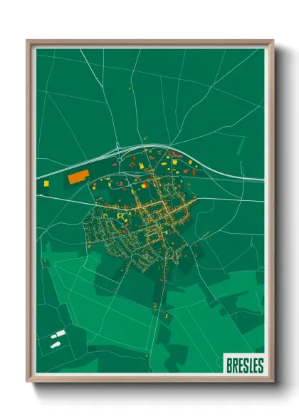 Une affiche de carte sur Bresles