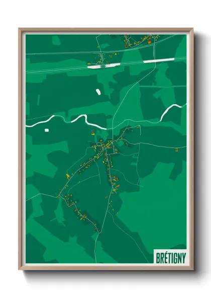 Une affiche de carte sur Brétigny