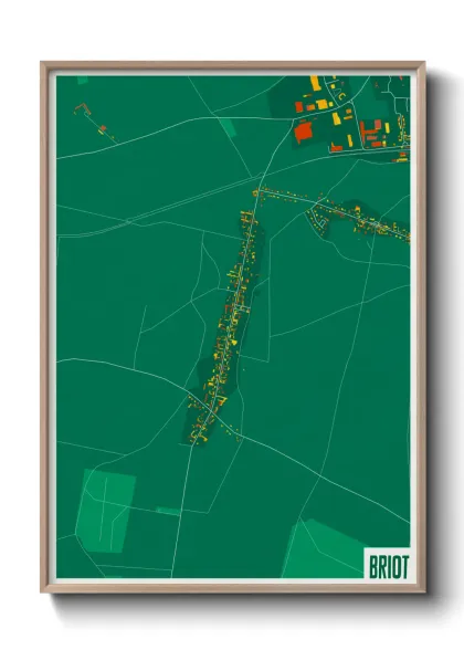 Une affiche de carte sur Briot