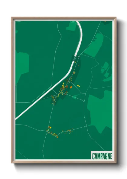 Une affiche de carte sur Campagne