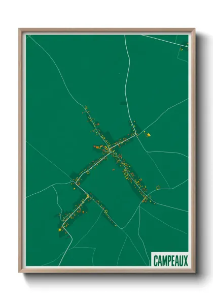 Une affiche de carte sur Campeaux