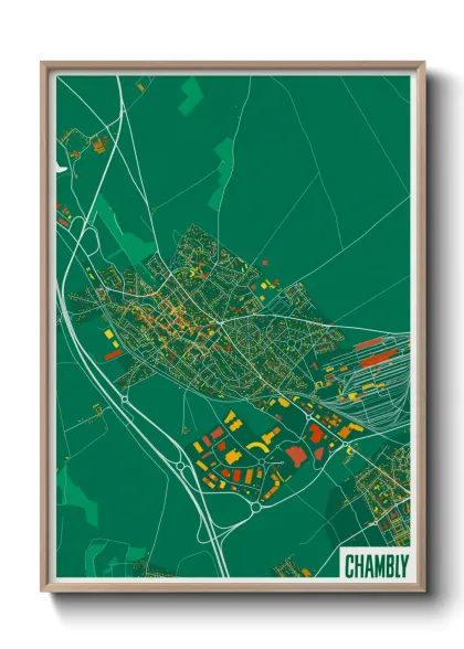 Une affiche de carte sur Chambly