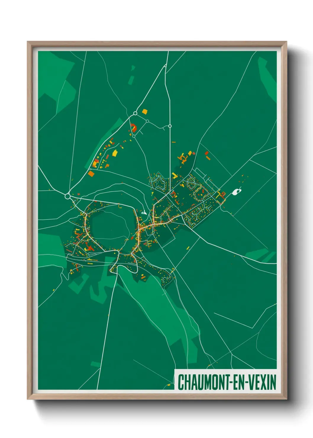 Un poster carteChaumont-en-Vexin