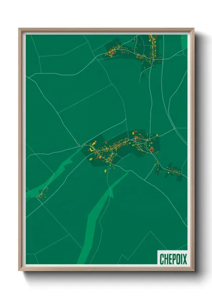 Une affiche de carte sur Chepoix