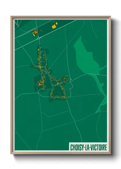 Une affiche de carte sur Choisy-la-Victoire