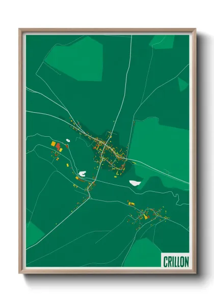 Une affiche de carte sur Crillon