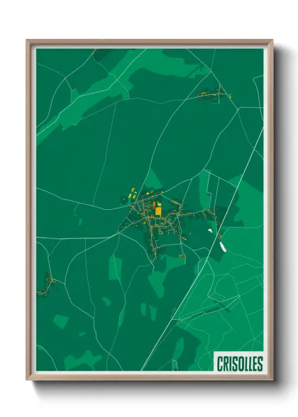 Une affiche de carte sur Crisolles