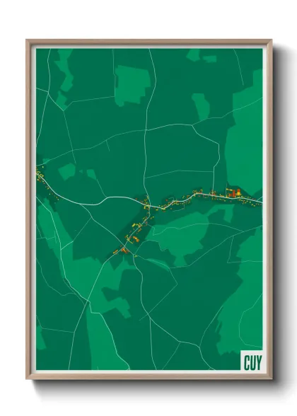 Une affiche de carte sur Cuy