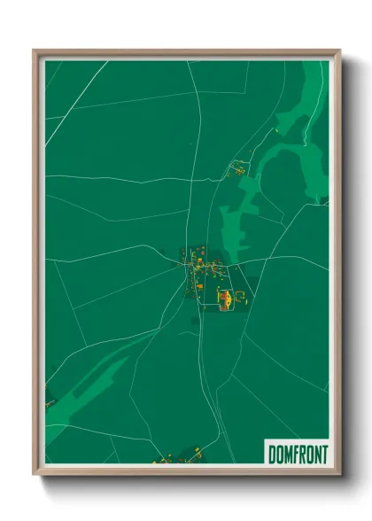 Une affiche de carte sur Domfront