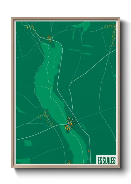 Une affiche de carte sur Essuiles