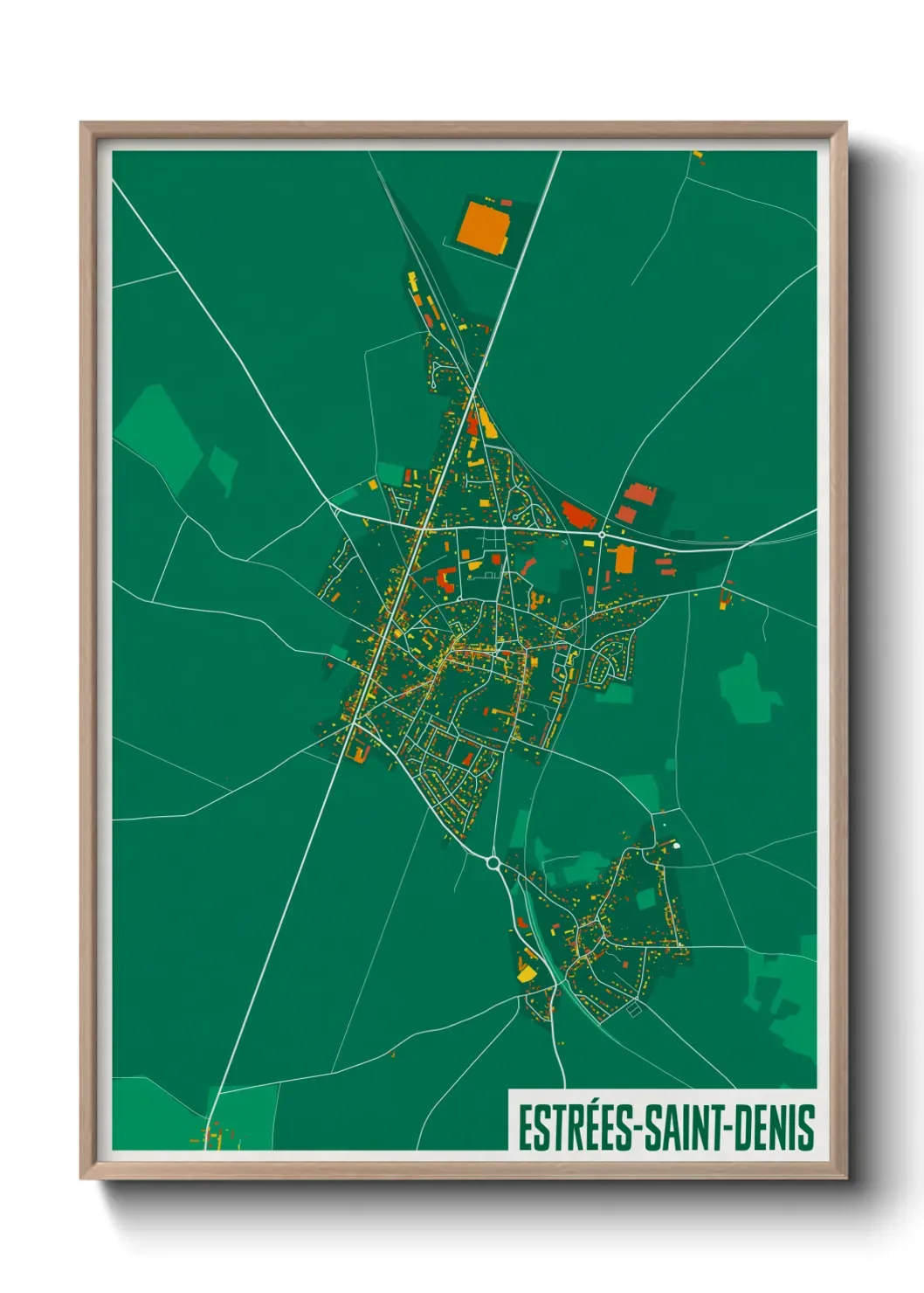 Un poster carteEstrées-Saint-Denis