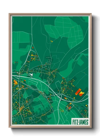 Une affiche de carte sur Fitz-James