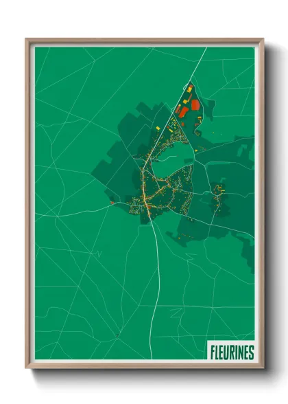 Une affiche de carte sur Fleurines