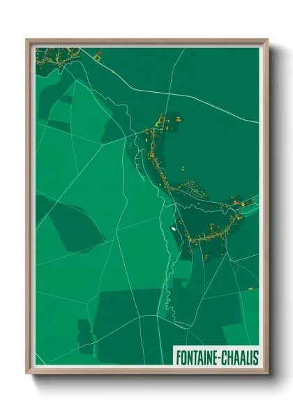 Une affiche de carte sur Fontaine-Chaalis