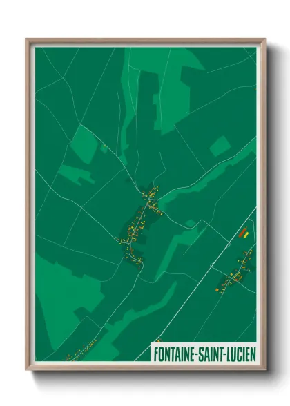 Une affiche de carte sur Fontaine-Saint-Lucien