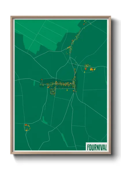Une affiche de carte sur Fournival