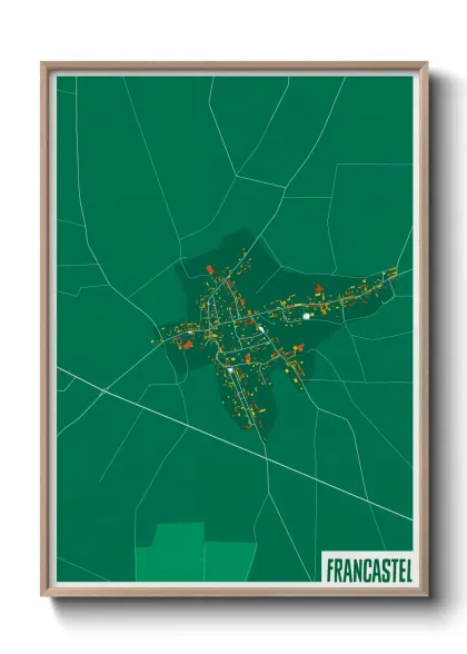 Une affiche de carte sur Francastel