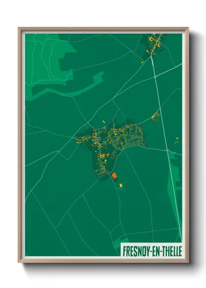 Une affiche de carte sur Fresnoy-en-Thelle