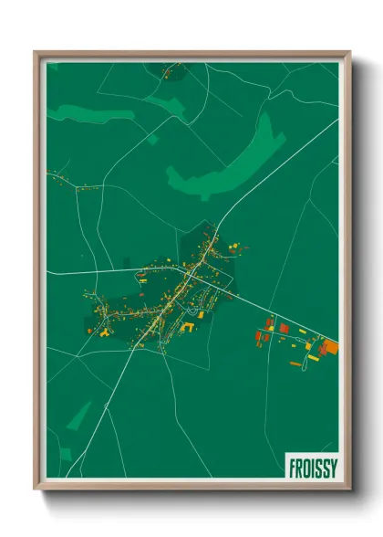 Une affiche de carte sur Froissy