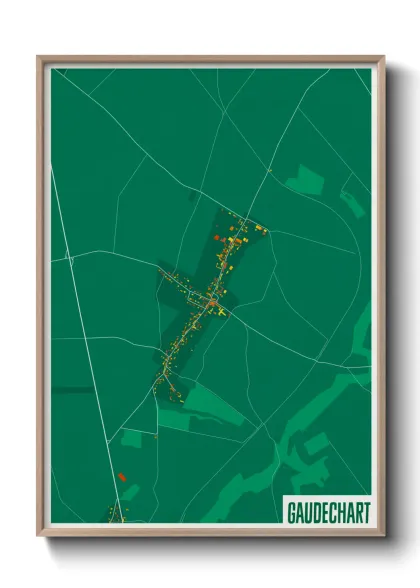 Une affiche de carte sur Gaudechart