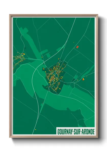Une affiche de carte sur Gournay-sur-Aronde