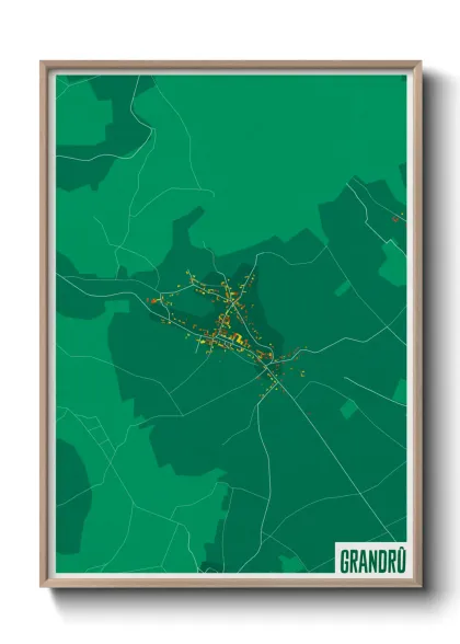 Une affiche de carte sur Grandrû