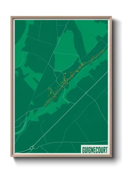 Une affiche de carte sur Guignecourt