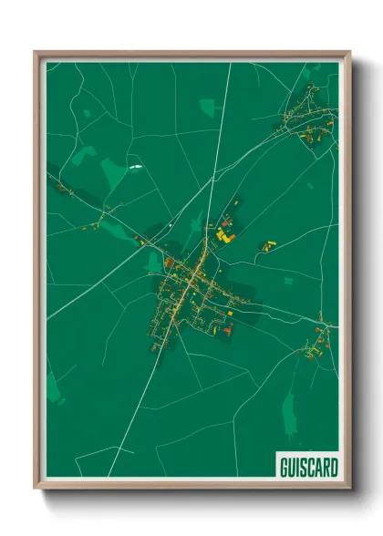 Une affiche de carte sur Guiscard