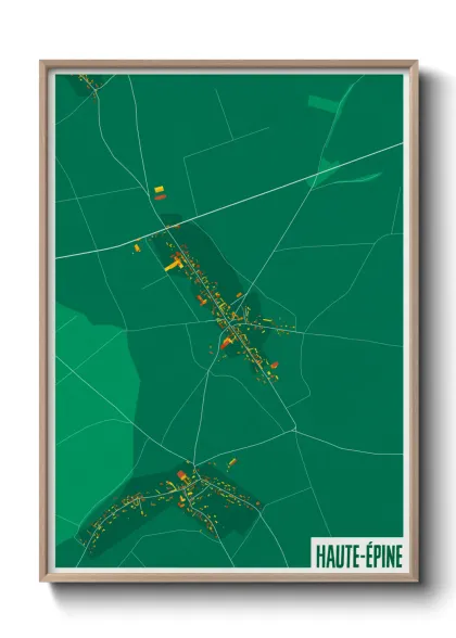 Une affiche de carte sur Haute-Épine