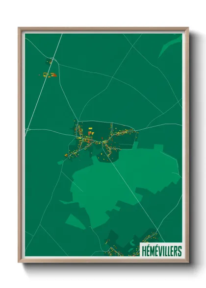Une affiche de carte sur Hémévillers