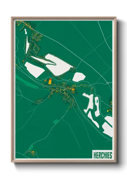 Une affiche de carte sur Herchies
