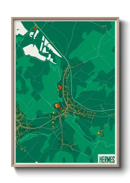 Une affiche de carte sur Hermes