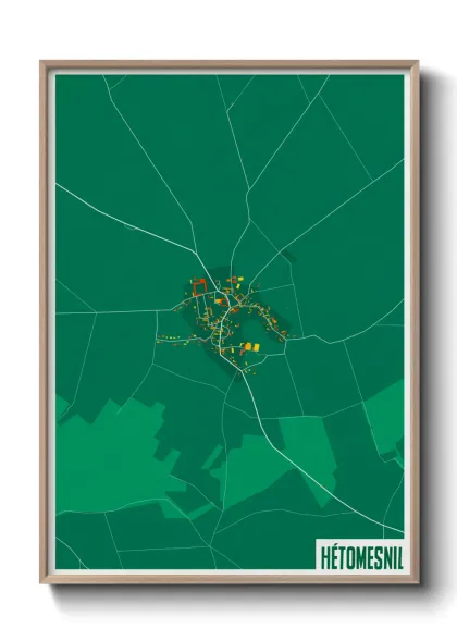 Une affiche de carte sur Hétomesnil