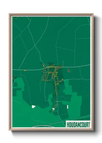 Une affiche de carte sur Houdancourt