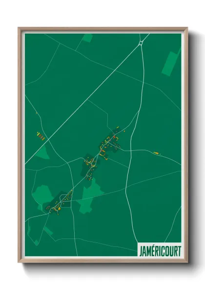 Une affiche de carte sur Jaméricourt