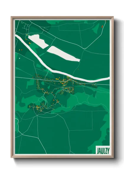 Une affiche de carte sur Jaulzy